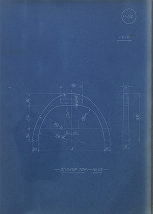 Stirrup Top - No101 WH Tildesley Forging Technical Drawing