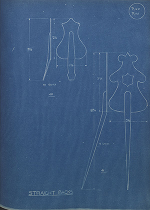 Straight Backs WH Tildesley Forging Technical Drawing