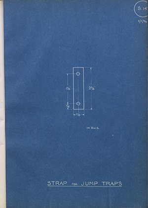 Strap for Jump Traps WH Tildesley Forging Technical Drawing