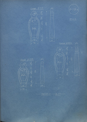 Swivels - No37 WH Tildesley Forging Technical Drawing