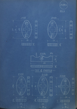 Tee & Crosses WH Tildesley Forging Technical Drawing