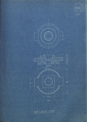 The Audley Engineering Co Ltd Air Cock Cap WH Tildesley Forging Technical Drawing