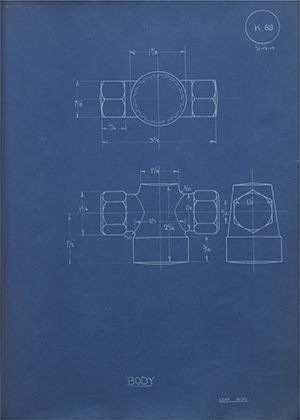 The Audley Engineering Co Ltd Body WH Tildesley Forging Technical Drawing