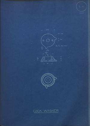 The Audley Engineering Co Ltd Cock Washer WH Tildesley Forging Technical Drawing