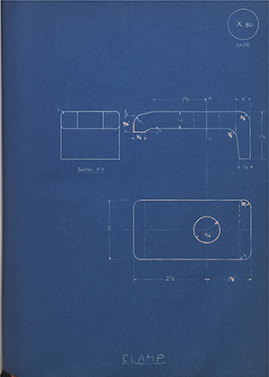 The Fairfield Shipbuilding Engineering Company Ltd Clamp WH Tildesley Forging Technical Drawing