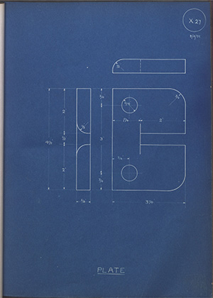 The Fairfield Shipbuilding Engineering Company Ltd Plate WH Tildesley Forging Technical Drawing