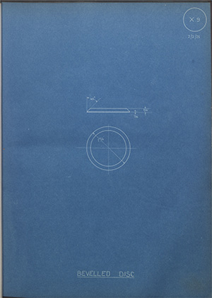 The Glasgow Engineering Supplies Co Ltd Bevelled Disc WH Tildesley Forging Technical Drawing