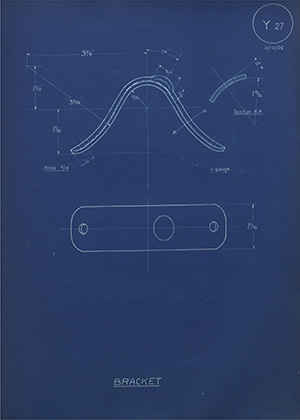 The Glasgow Engineering Supplies Co Ltd Bracket WH Tildesley Forging Technical Drawing