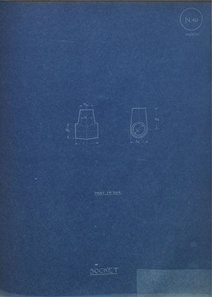 The Gloucestershire Aircraft Co LTD 2018 Socket WH Tildesley Forging Technical Drawing