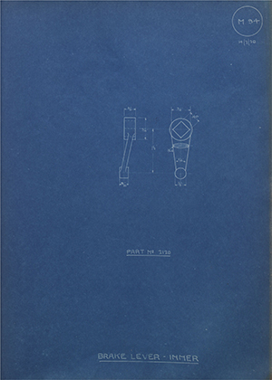 The Gloucestershire Aircraft Co LTD 2120 Brake Lever - Inner WH Tildesley Forging Technical Drawing