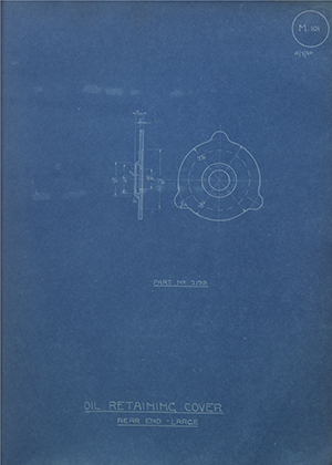 The Gloucestershire Aircraft Co LTD 2199 Oil Retaining Cover - Rear End - Large WH Tildesley Forging Technical Drawing