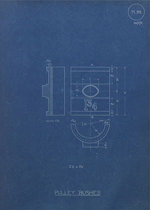 The Marathon Engineering Co Ltd Pulley Bushes WH Tildesley Forging Technical Drawing