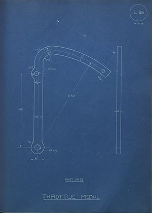 The Payne Light Car Co Ltd 32 Throttle Pedal WH Tildesley Forging Technical Drawing