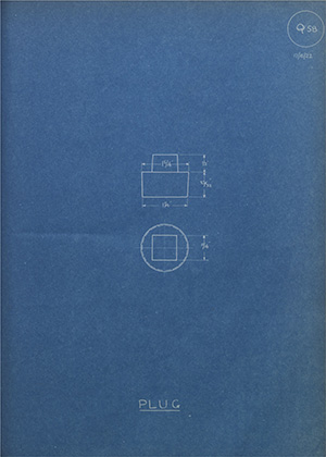 The Rivet Bolt & Nut Co Ltd Plug WH Tildesley Forging Technical Drawing