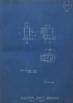 The Standard Motor Company LTD 18463 / 18464 Fulcrum Shaft Bracket (Front & Rear) WH Tildesley Forging Technical Drawing