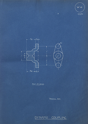 The Standard Motor Company LTD 20902 Dynamo Coupling WH Tildesley Forging Technical Drawing