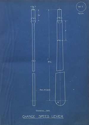 The Standard Motor Company LTD 22315 Change Speed Lever WH Tildesley Forging Technical Drawing