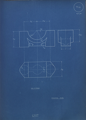 The Standard Motor Company LTD 3963 Cap WH Tildesley Forging Technical Drawing