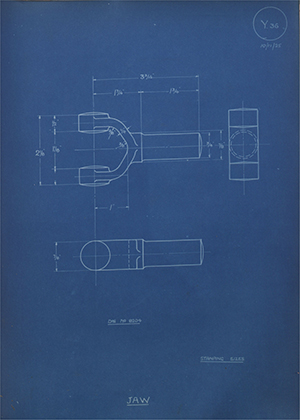 The Standard Motor Company LTD 8204 Jaw WH Tildesley Forging Technical Drawing