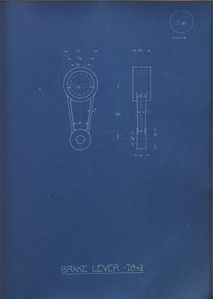 The Sunbeam Motor Co LTD  Brake Lever - 719x2 WH Tildesley Forging Technical Drawing