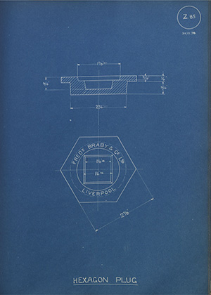 The Valor Company LTD  Hexagon Plug WH Tildesley Forging Technical Drawing