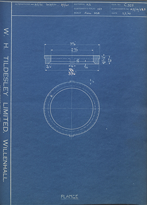 The Valor Company LTD K2/14/6B Flange WH Tildesley Forging Technical Drawing