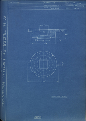 The Valor Company LTD RS2823 Bung WH Tildesley Forging Technical Drawing