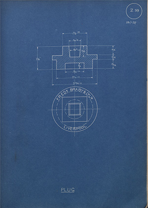 The Valor Company Ltd Plug WH Tildesley Forging Technical Drawing