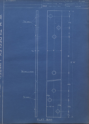 Thomas Holcroft & Sons Item 7 Flat Bar WH Tildesley Forging Technical Drawing