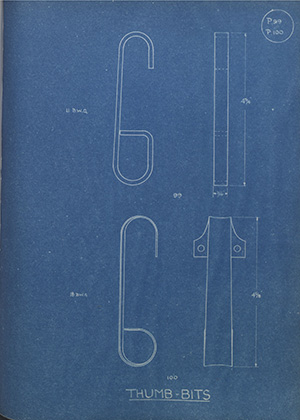 Thumb Bits WH Tildesley Forging Technical Drawing