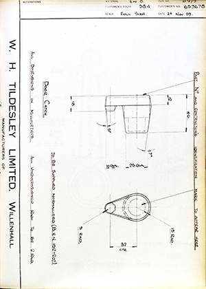 Truck & Bus Division Leyland UK LTD (FKA Leyland Motors) 657678 Door Catch WH Tildesley Forging Technical Drawing