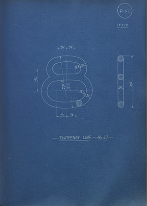 Twopenny Load - No67 WH Tildesley Forging Technical Drawing