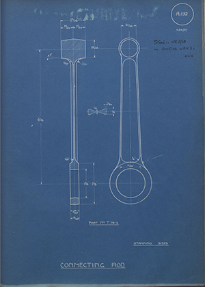 Veloce LTD T79-2 Connecting Rod WH Tildesley Forging Technical Drawing