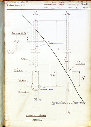 Vessa LTD ORT517 Female Joint (Medium) WH Tildesley Forging Technical Drawing