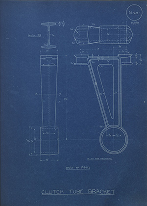 W.R Williams & Co Clutch Tube Bracket WH Tildesley Forging Technical Drawing