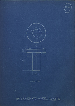 W.R Williams & Co Intermediate Wheel Centre WH Tildesley Forging Technical Drawing