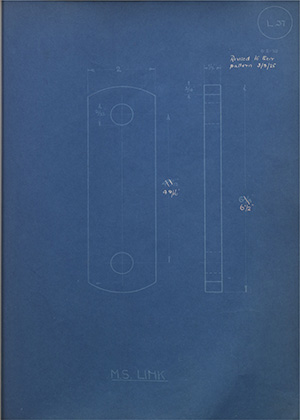 Walsall Conduits M.S Link WH Tildesley Forging Technical Drawing