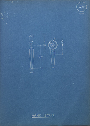 Walsall Locks & Cart Gear Co Hame Stud WH Tildesley Forging Technical Drawing