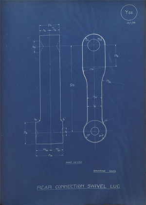 Whatton & Sons 1130 Rear Connection Swivel Lug WH Tildesley Forging Technical Drawing