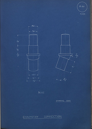 Whatton & Sons 1417 Chainstay Connect WH Tildesley Forging Technical Drawing