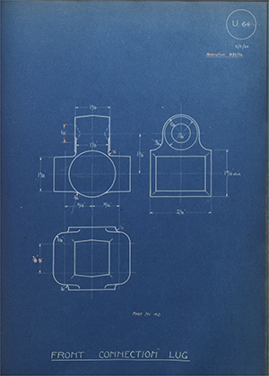 Whatton & Sons 40 Front Connection Lug WH Tildesley Forging Technical Drawing