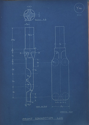 Whatton & Sons 504 Front Connection Lug WH Tildesley Forging Technical Drawing