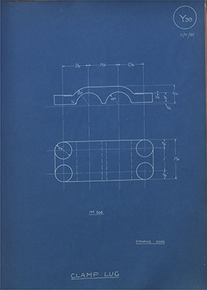 Whatton & Sons 506 Clamp Lug WH Tildesley Forging Technical Drawing