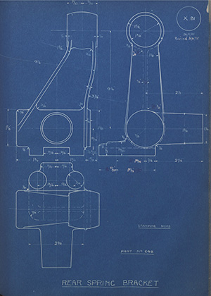 Whatton & Sons 648 Rear Spring Bracket WH Tildesley Forging Technical Drawing