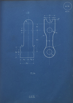 Whatton & Sons 734 Lug WH Tildesley Forging Technical Drawing