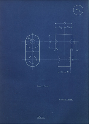 Whatton & Sons 965 Lug WH Tildesley Forging Technical Drawing