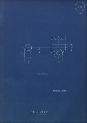 Whatton & Sons 992 Stay Clip WH Tildesley Forging Technical Drawing