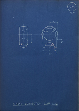 Whatton & Sons Front Connection Clip Lug WH Tildesley Forging Technical Drawing