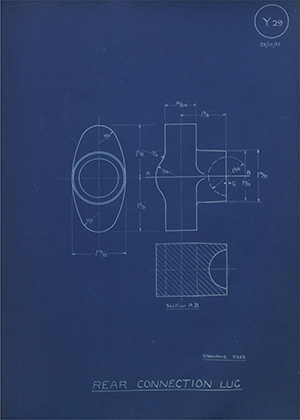 Whatton & Sons Rear Connection Lug WH Tildesley Forging Technical Drawing