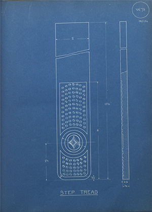 Whatton & Sons Step Tread WH Tildesley Forging Technical Drawing